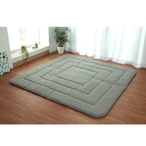 IKEHIKO Fluffy Rug, Moderno Gray, Approx. 130 x 190 cm (1.5 tatami mats), Soundproof, Volume, Solid Chenille, #6022909