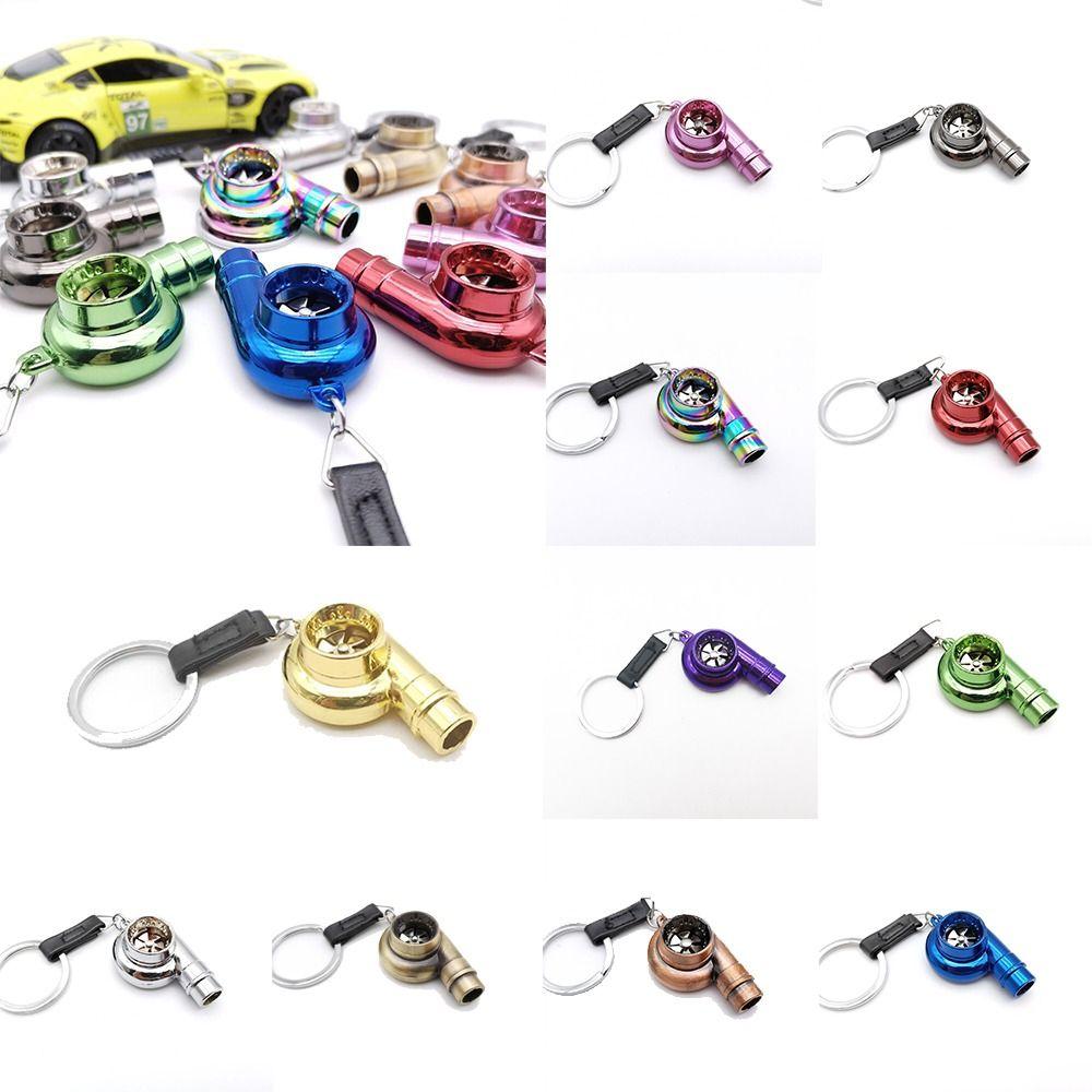 Zinc Zinc Alloy Turbo Key Chain with Sound INS Key Buckle Creative Car Whistle Sound Keyring  Men