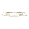 Metal Marble Bathtub Rack Anti Slip Space Saving Multi Functional Expandable Bathtub Tray House Warming Gift Gold White