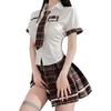 SHLYMP Sailor Sexy Extreme Short Sleeve Navel Navy JK High School High School Mini One Size Fits Most Uniform, Cosplay, Erotic, Naughty, Нижнее белье,