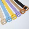 Braided Women Belt Vintage Wide Bohemian Belts Designer Colorful Pin Buckle Decorative Women Pp-Straw Waist Belt