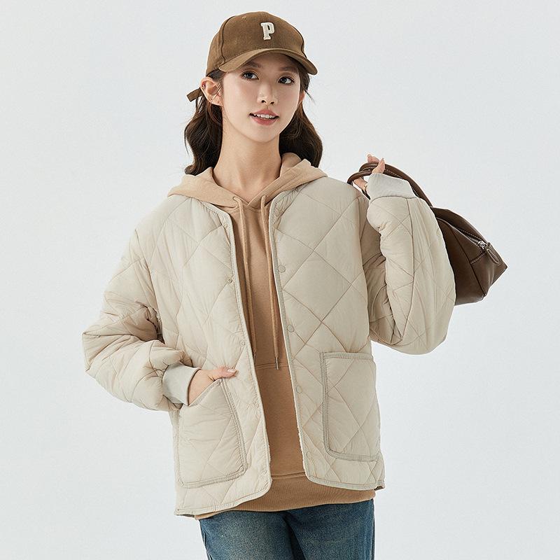 Зимняя однотонная модная куртка с утолщенной подкладкой и длинными рукавами из хлопка, женская хлопковая одежда, топы