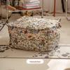 Nordic Oil Painting-Style Futon Cushion: Retro Light Luxury for Living Room Floor or Seat.