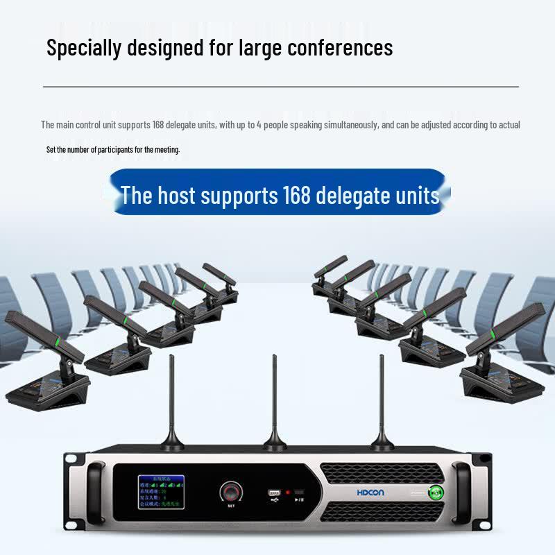 HDCON HT-S800WT Wireless Digital Conference System Host with Camera Tracking (CN version)