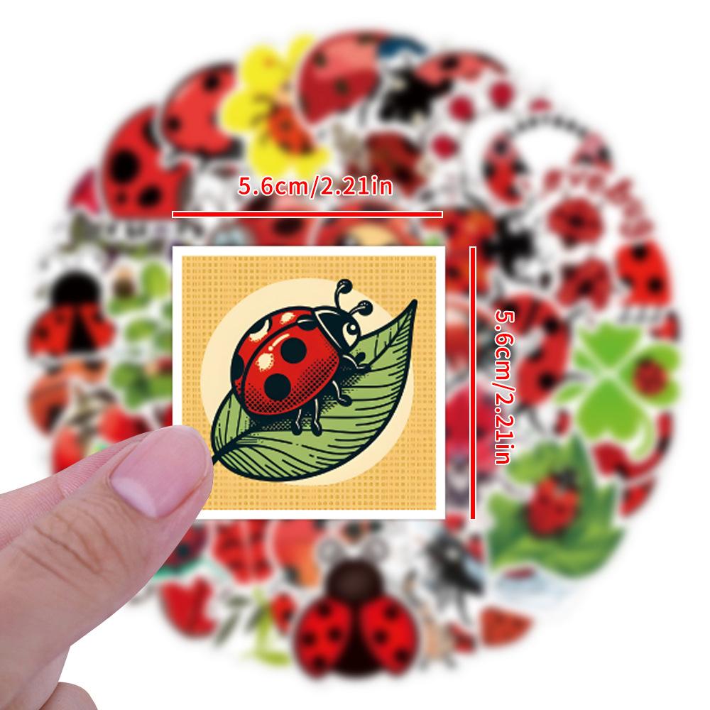 10/30/50/110 шт. Красные Мультяшные Наклейки Божья Коровка Кавайные Насекомые Граффити Декали для DIY Ноутбука Скрапбукинга Багажа Награда Эстетичная Наклейка