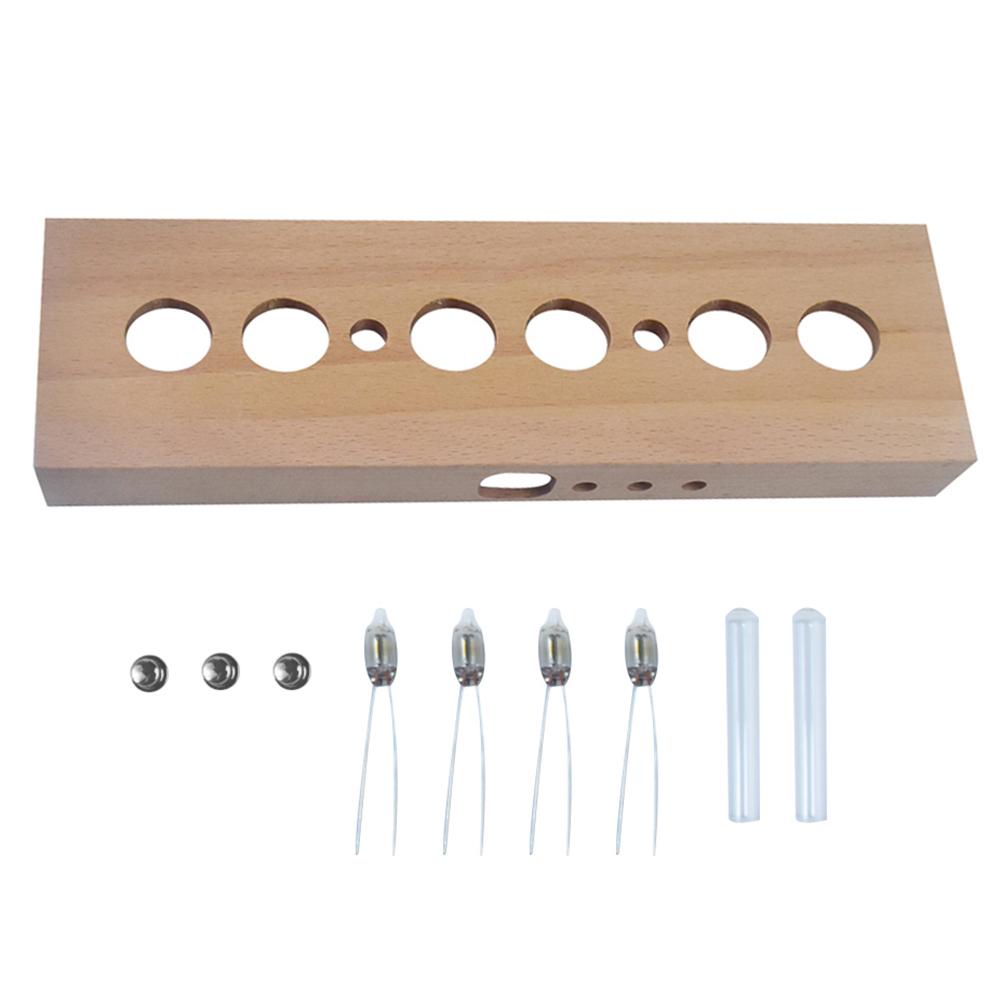 IN14 Комплект для сборки часов с лампой накаливания на дереве, цифровые светодиодные часы Nixie Tube, печатная плата, электронный комплект DIY DC12V 1A для экспериментов