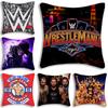 W-WWE ЛОГОТИП W-WrestleMania Наволочки Мультяшные Декоративные для Дивана Домашние Двусторонние Короткий Плюш Милый Чехол для Подушки