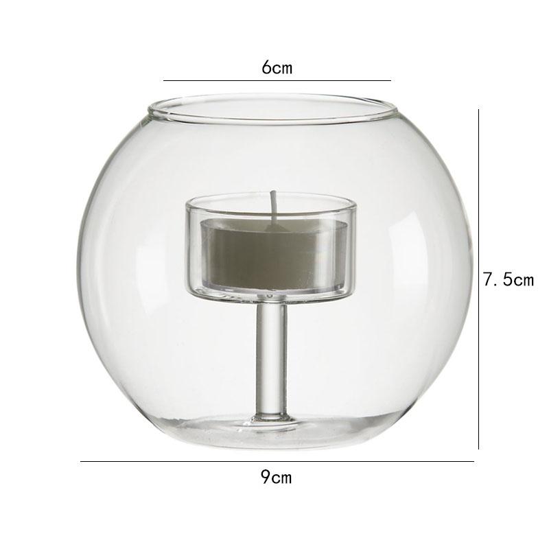 Креативный термостойкий стеклянный подсвечник для столешницы, украшение свадебного стола, подсвечник, простое украшение для ужина, аксессуары