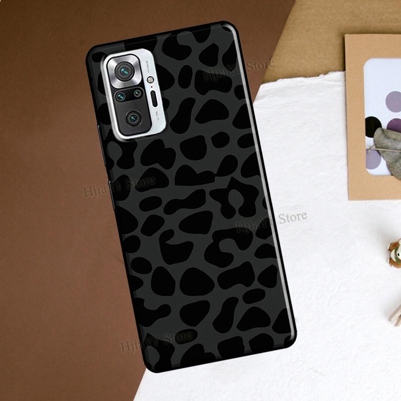 Черный леопардовый принт Гепардовый узор Для Xiaomi Redmi Note 10 11 Pro 10S 11S Note 7 8 9 Pro Чехол Для Redmi 10 9 9A 9C 9T Обложка