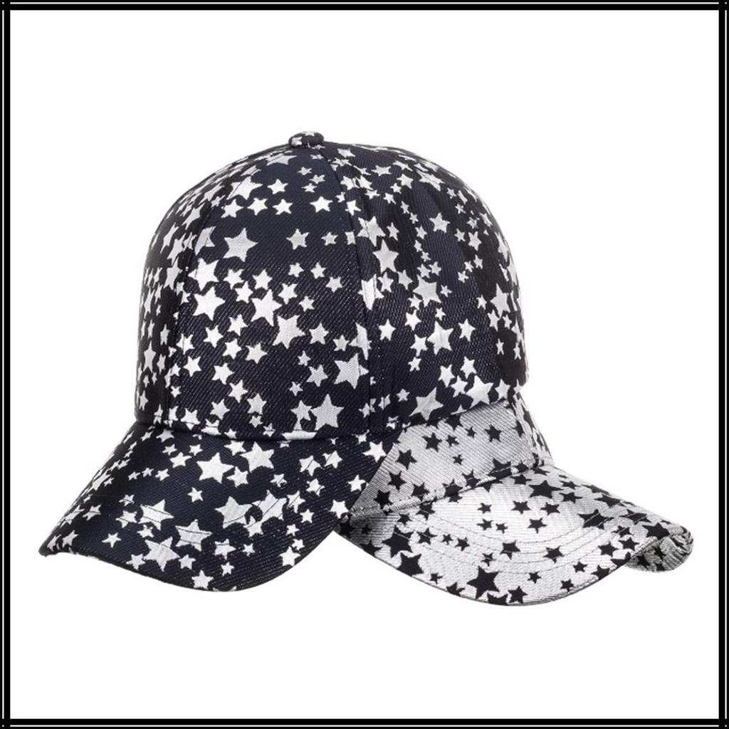 White Fang CA694 Star Pattern Cap for and Men and Women (Silver) Sports, Running, Outdoors,