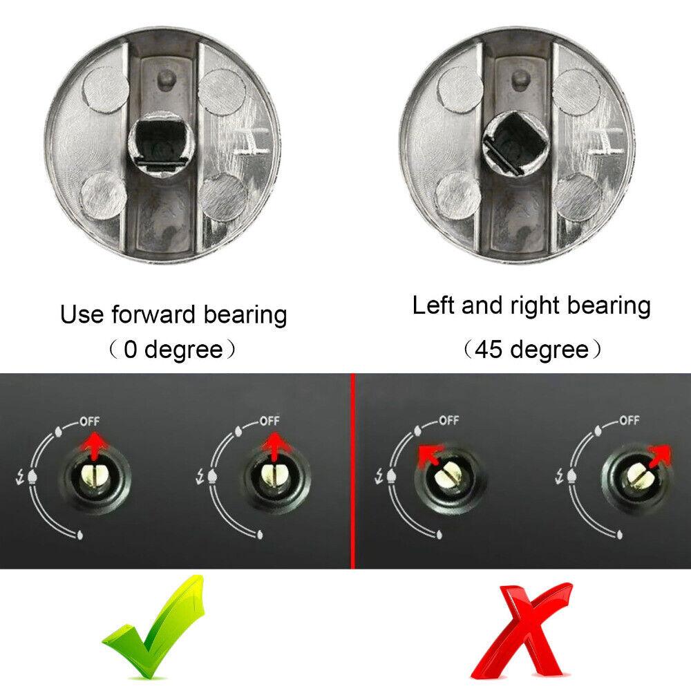 2Pcs Stove Control Knobs 6/8mm Gas Hob Knob Metal Range Burner Switch Button Zinc Alloy Knobs Replacement for Cooktop Stove Oven