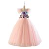 Длинные тюлевые подростковые платья подружки невесты для девочек, детское элегантное праздничное свадебное платье принцессы, детская вечерняя одежда для девочек