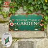 D Flat Printing Винтажная Потертая WELCOME TO OUR GARDEN с Цветами и Птицами Алюминиевая Жестяная Картина Номерной Знак