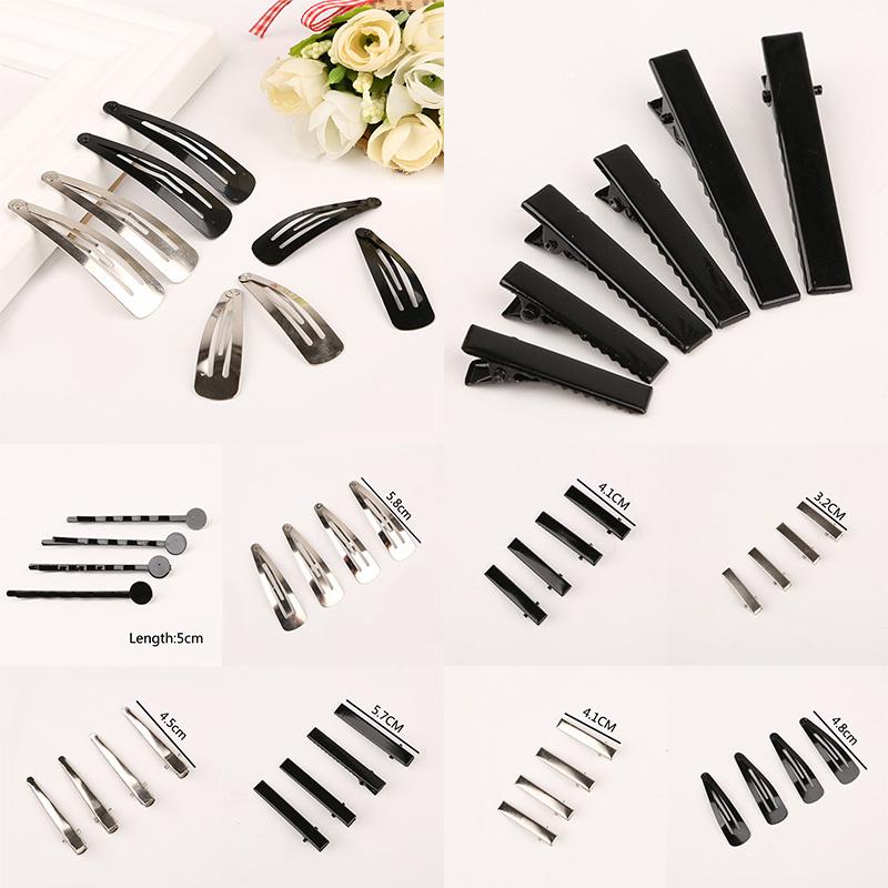 Аксессуары для волос для девочек, сделай сам, детская черная родиевая заколка, подарки, заколки для волос, женские и взрослые серебряные ювелирные аксессуары