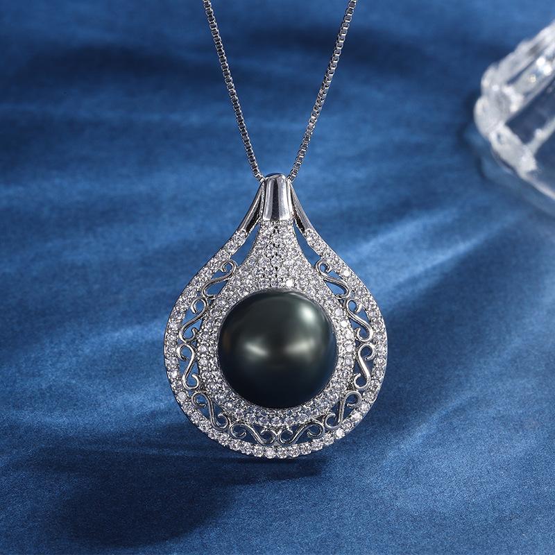 Доставка ювелирных изделий ожерелье из таитянского жемчуга кулон новые серьги с жемчугом женские длинные серьги-гвоздики с жемчугом