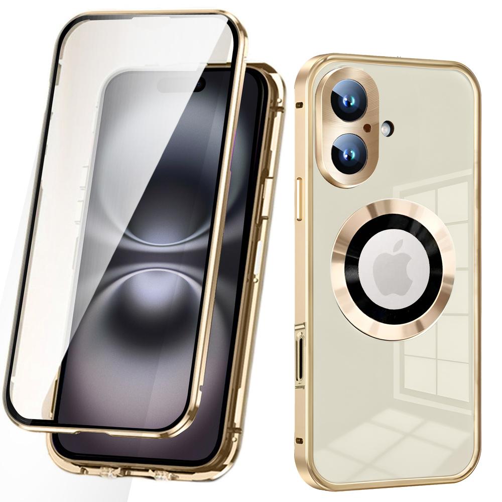 iPhone 16 Case, Dual Glass, Magsafe, Gold