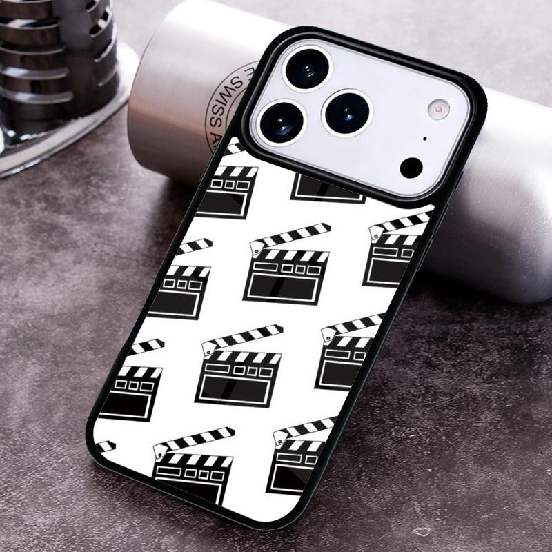 Пленка Кино Хлопушка Хлопушка Чехол для Телефона для iPhone 17 16 15 Pro Max Air 14 13 12 11 Plus Ударопрочный Чехол