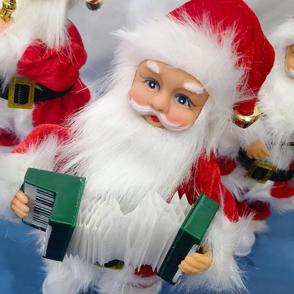 Electric Sant Claus Toy With Violin, 12Inch Singing And Dancing Musical Christmas Doll, Xmas Gift