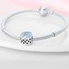 Christmas Snowman Pendant, Bracelet Necklace Accessories, White Copper Silver Plated