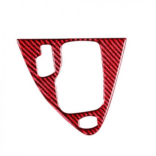 For BMW 6Series E63 E64 2004-2007 Red Carbon Fiber Auto Gear Shift Cover Trim