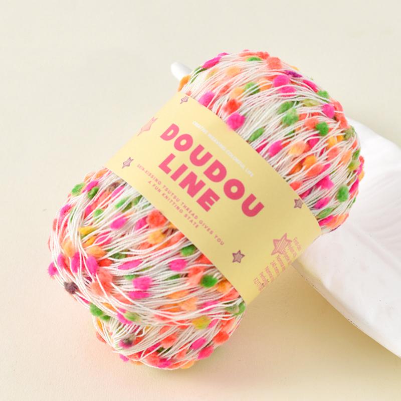 50 г/рулон Разноцветные точки разноцветные для свитера шарфа своими руками ручная вязка мягкая и удобная мохеровая пряжа радужная нить