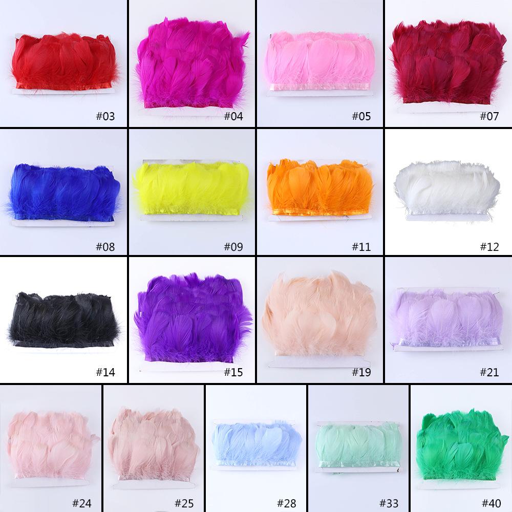 Средний плавучий край ткани 8-10 см, реквизит для сценической съемки, многоцветное гусиное перо 