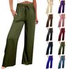 Wide Leg Pants For Women High Elastic Waist Flowy Palazzo Pants Casual Loose Comfy Trousers With Pockets