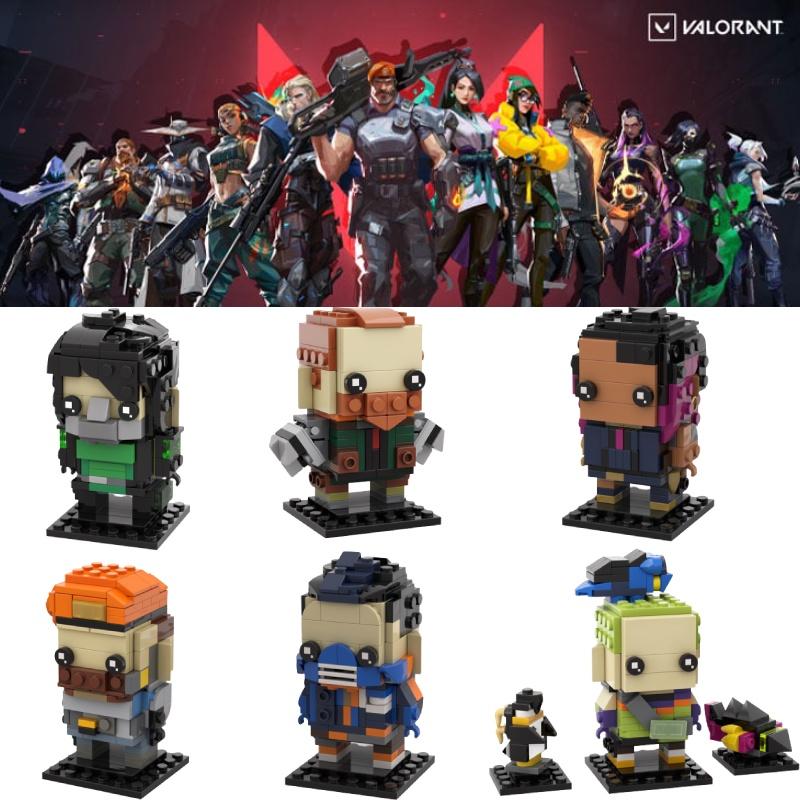 Gobricks Moc Valorant Контракт Голова Миниатюрная Фигурка Сборная Игрушка