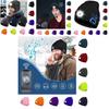 Outdoor Usb Rechargeable Bluetooth Knitted Beanie Hat With Music And Light Features For Winter Comfort