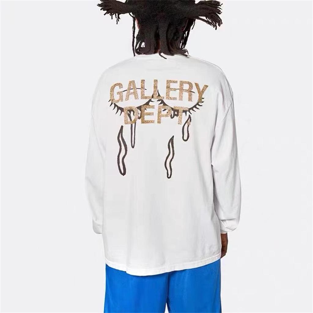 Мужская модная футболка с длинным рукавом Gallery Dept со слоганом 'Heart Letter'