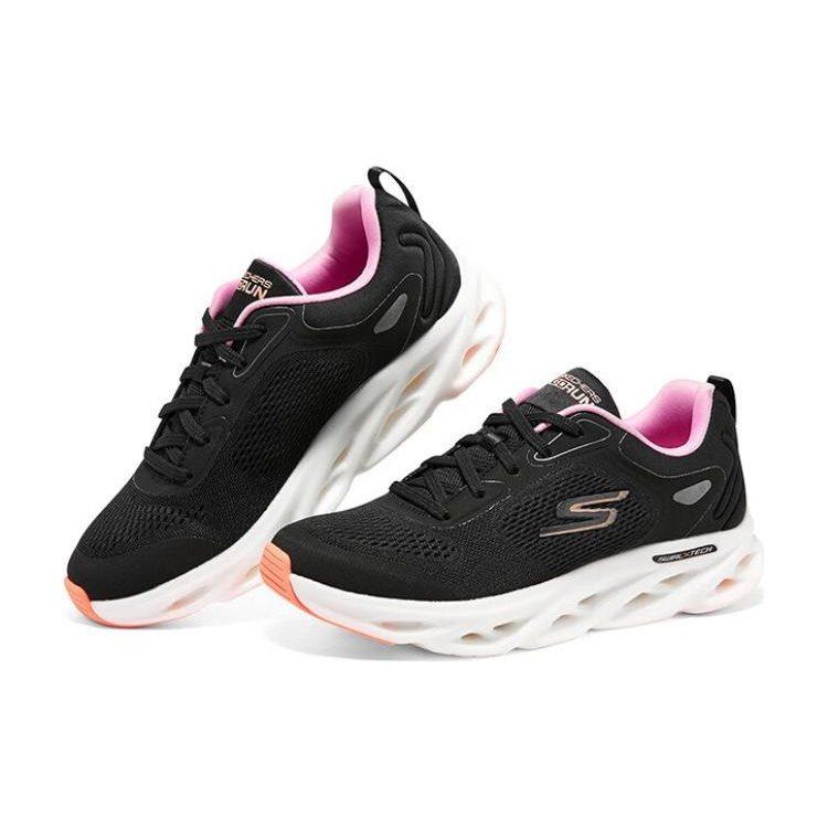 Skechers Go Run Swirl Tech 'Black White Pink' Women's 129496-BKPK