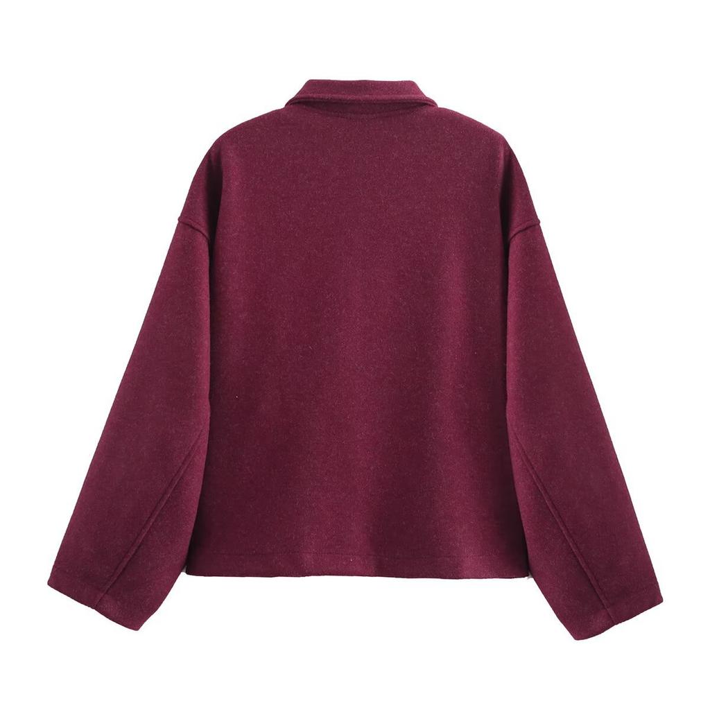 Женская модная свободная замшевая куртка на молнии со стойкой