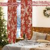 2pcs, 2D FLAT PRINTING Curtains (Without Rod) Snowflake Curtain(2) Minimalist Holiday Curtains Versatile Polyester Fabric