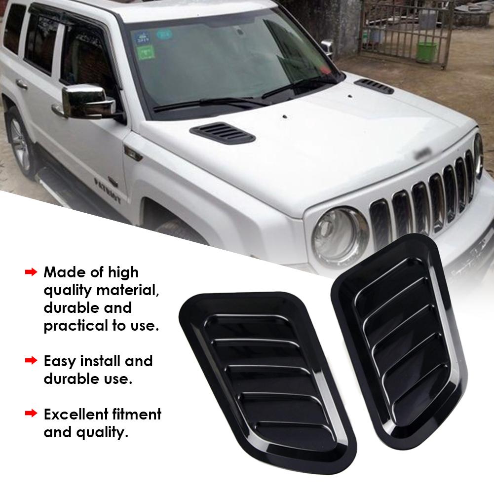 2 шт. универсальная автомобильная декоративная ячейка воздухозаборника капота ковш капота карбоновое волокно вентиляционная крышка наклейки украшение стиль