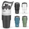 1050ml Tumbler with Insulated with Vacuum Wide Large Direct for and Outdoor for Boys and Girls Straw, Coffee/Water Bottle/Thermo Flask, Handle,