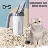 Cat Litter Scooper with Trash Container Large Capacity Portable Litter Scoop with Holder Integrated Detachable Sifter Shovel for Litter Box
