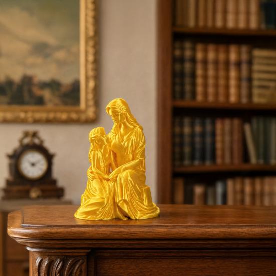3D-печатная фигурка матери и дочери, статуэтка обнимающихся мамы и дочери, скульптура с сердцем, душевный домашний декор, подарок на День матери, Рождество или