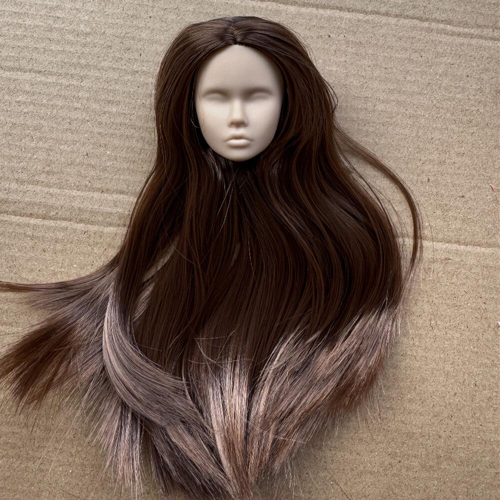 Голова куклы Poppy Blank Face Doll Heads DIY для тренировочного макияжа, лысая, масштаб 1/6, детали для рукоделия и изготовления кукол, кремовый, белый, бежевый тон кожи.