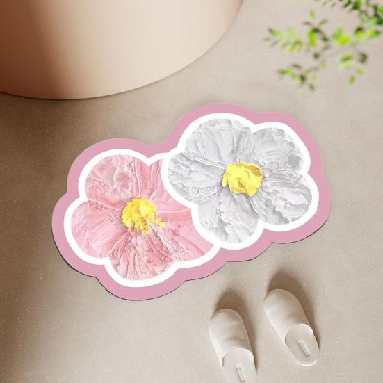 Привлекательный коврик для ванной комнаты, нескользящий, сильно впитывающий воду, легкий в уходе, супер впитывающий коврик для ванной и душа, товары для дома