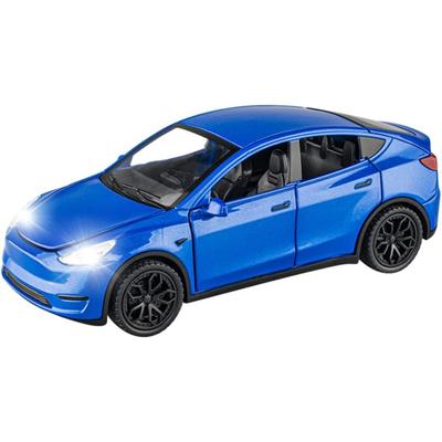 Масштаб 1/32 Tesla Model Y, модель автомобиля из сплава, литая под давлением игрушечный транспорт, легкосплавный автомобиль с откидным механизмом, подсветкой и музыкой, мини-автомобили, игрушки для детей, подарок