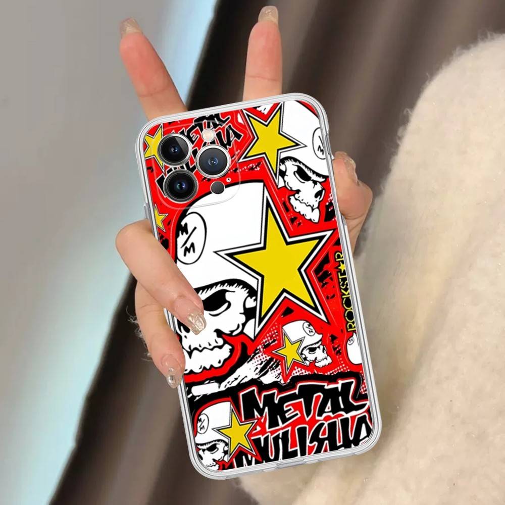 Металлический чехол Motocross Metal Mulisha для IPhone 17 16 15 14 13 12 Mini 11 Pro Max Прозрачный