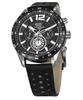 Activ Chronograph Leather Strap Black Dial Quartz 90249SBN103 100M Men's Watch