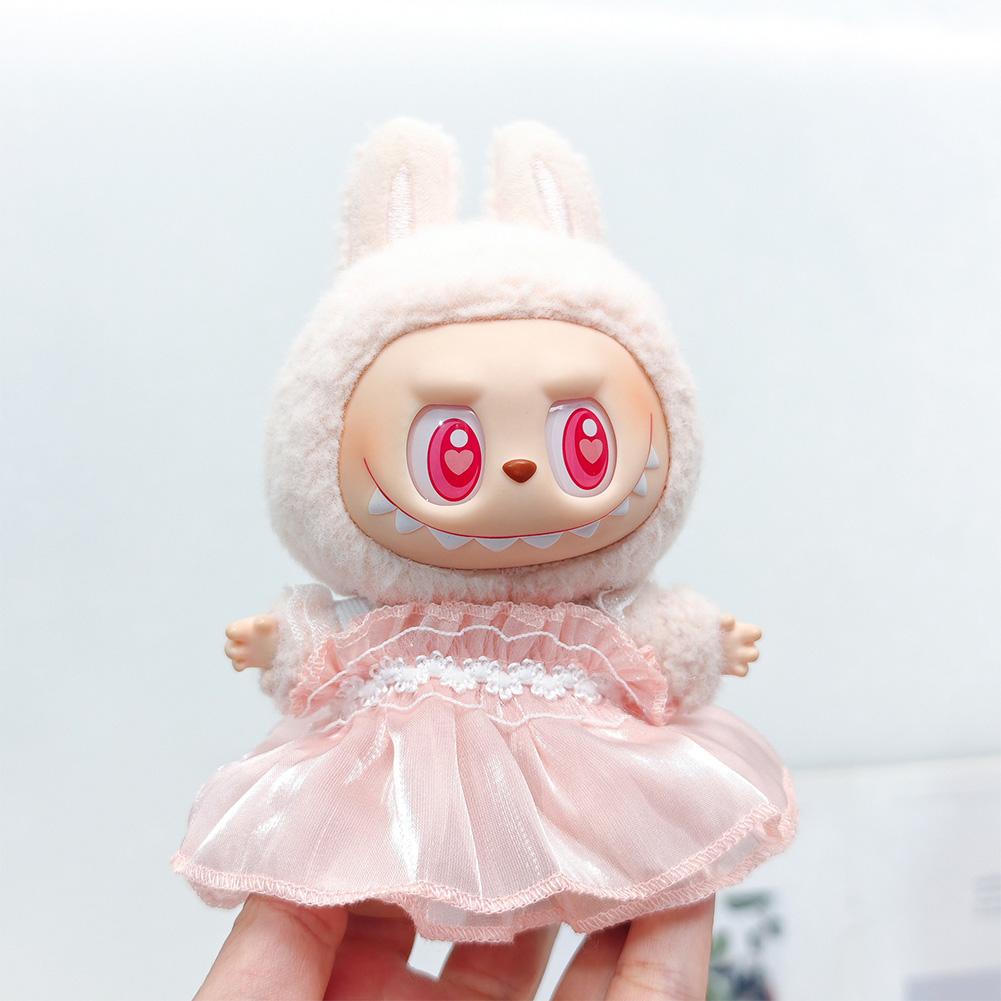 For 17cm Labubu Doll Clothes Fashion Clothes Hoodies Doll Clothes Color Match Hoodies Dolls Accessories Cute Decoration Little Cloths