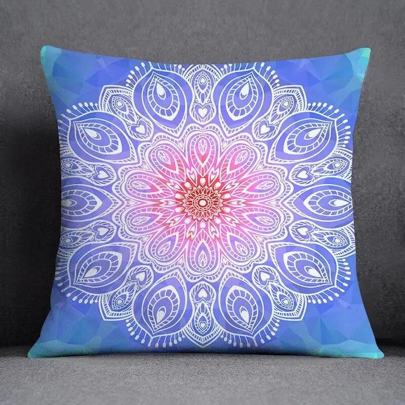 Mandala Retro Pattern Home Decoration Pillowcase Square Office Cushion Cover
