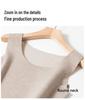 Women's Wool Silk Warm Vest with German Velvet, Thick Seamless Heating Undershirt.