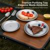 Titanium Purification Plate Portable Travel Tableware Rust Proof Backcountry Dinnerware Stackable Camping Tray Camping Supplies