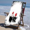 proof beach towel with a Tyler Joseph and Josh Dun pattern - soft,absorbent,quick-drying,machine washable - perfect for swimming,camping,bathing