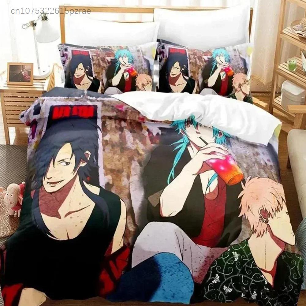 Домашний Уют Роскошный DRAMAtical Murder Комплект Постельного Белья Мультяшный Аниме Трех peças Комплект Взрослый Ребенок Спальня Пододеяльник Комплекты 3D Печать Аниме