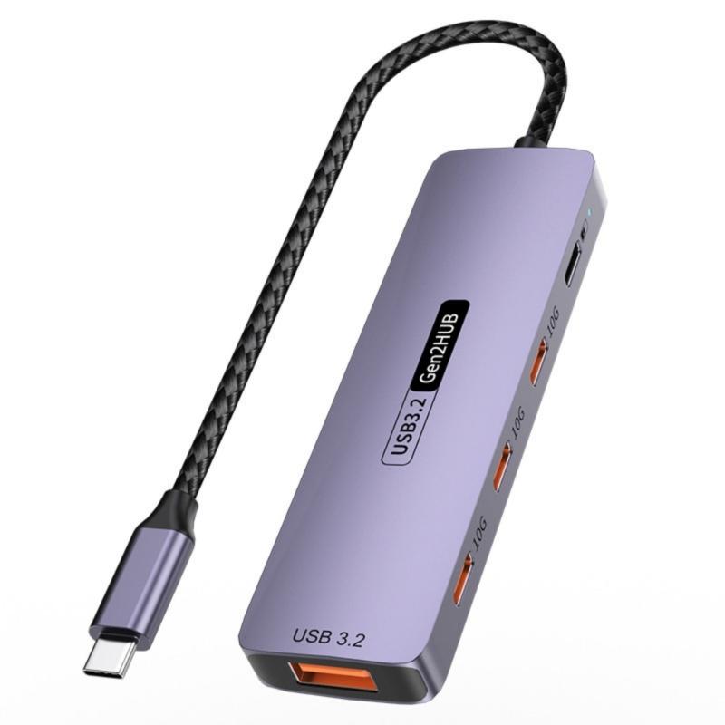Док-станция Type C 10 Гбит/с с несколькими портами, адаптеры, Power Delivery PD100W 140W, USB 3.2 разветвитель для ПК, телефона, 4K 60 Гц HDTV