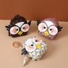 Fashion Old Flower Owl Coin Purse Pu Leather Cartoon Cute Animal Storage Bag Gift Women Keycahin Small Mini Bag
